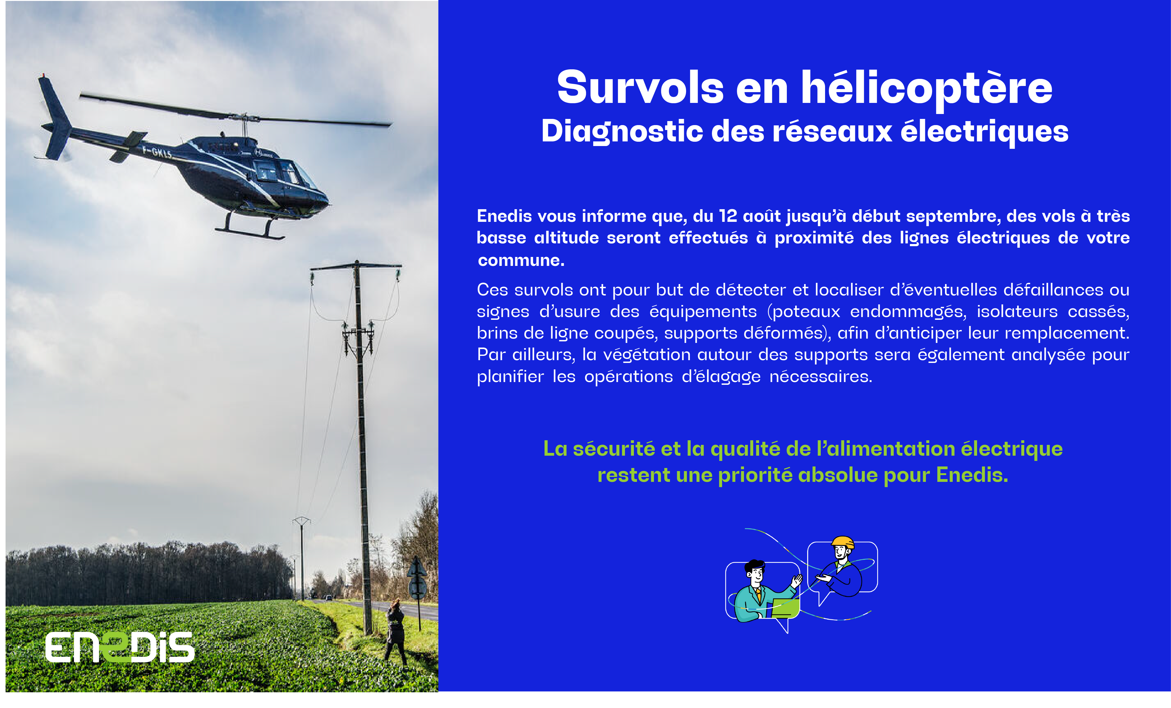 ENEDIS - Survols hélicoptère - semaine 33 à 36