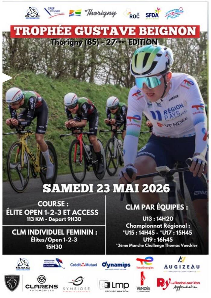 TROPHEE GUSTAVE BEIGNON - COURSE CYCLISTE LE 23 MAI 2026